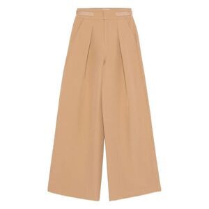 ERMANNO Pleated Wide-Leg Tailored Trousers Women MF700CAMMELLO Pants